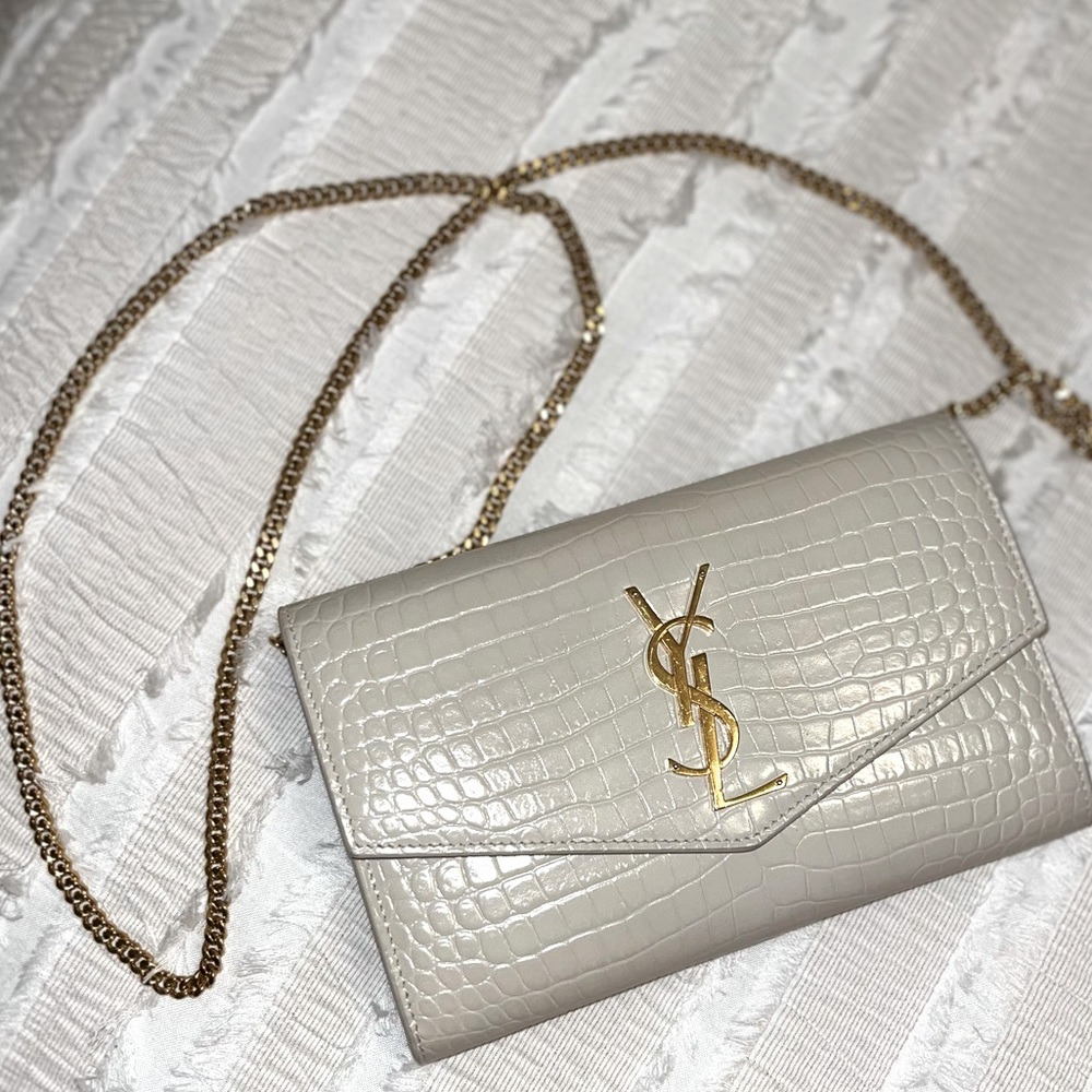 YSL Croco Cross Body Bag 👝